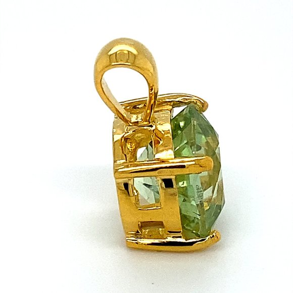 Mint Green Tourmaline 7.10ct Solid 14K Pendant - Picture 4 of 7